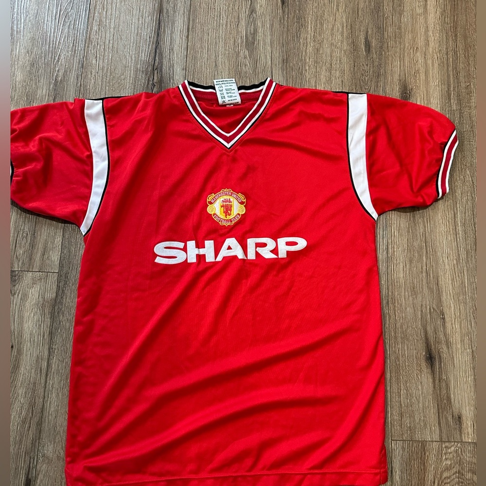 Manchester United Red retro Soccer Jersey